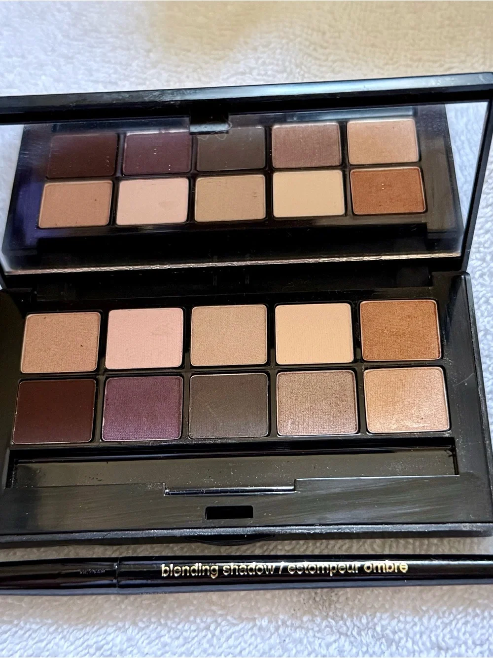 Smashbox Eyeshadow Palette - Warm Browns & Soft Pinks + Lancôme #17 blend brush